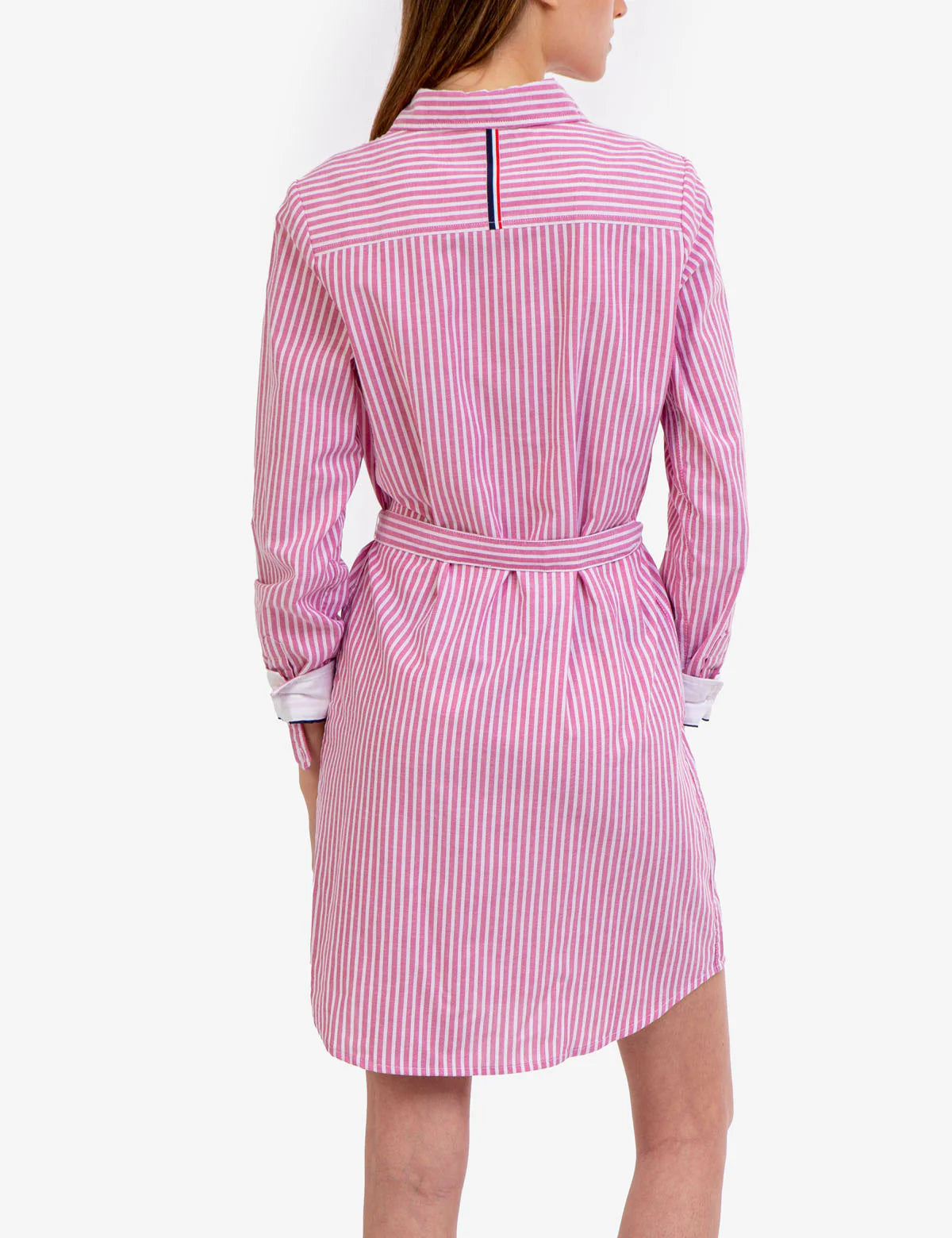 Robe Oxford rayée multicolore avec logo