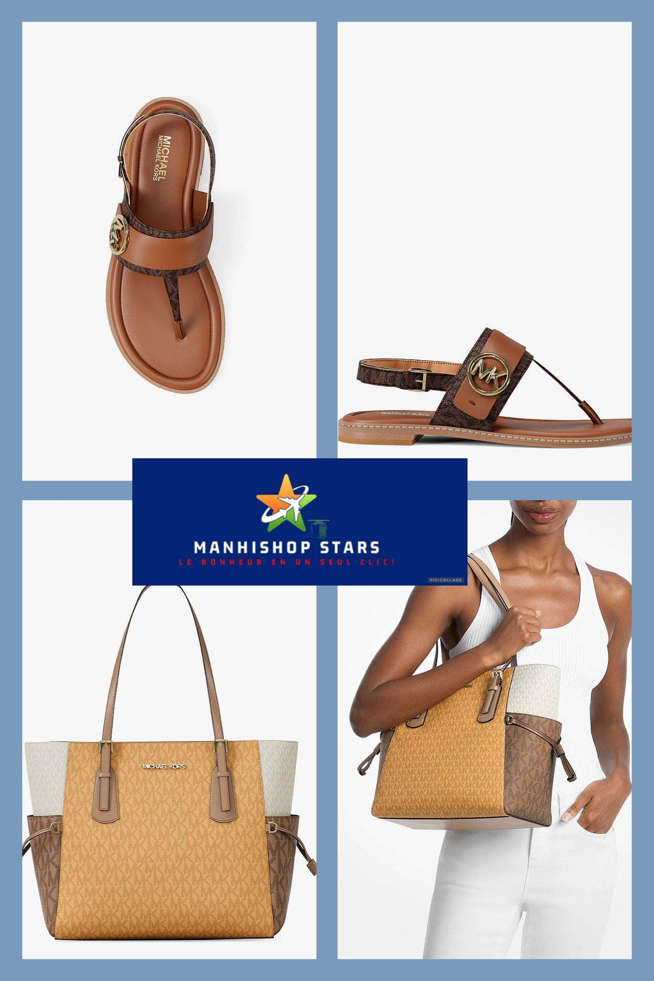 Sac fourre-tout Voyager grand format à blocs de couleurs avec logo Signature – Michael Kors