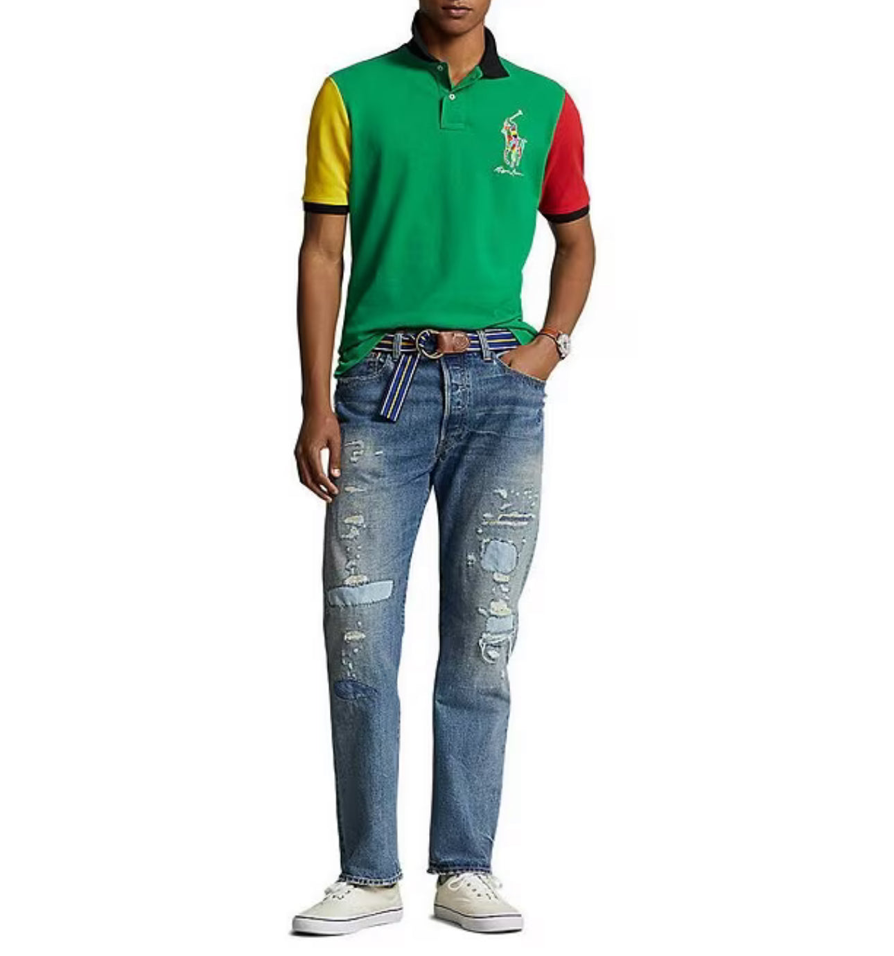 Polo en maille Custom Slim Fit Big Pony