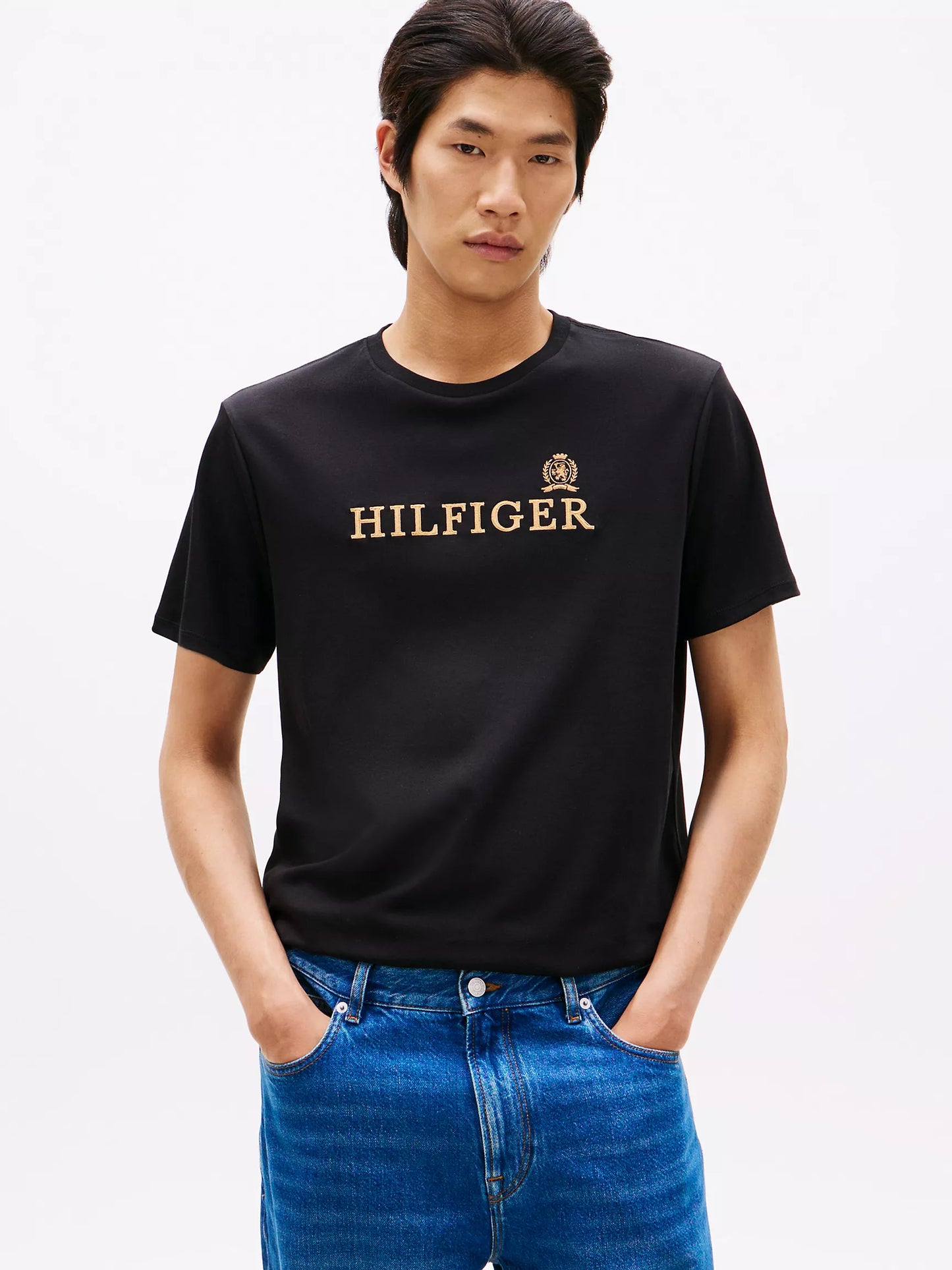 T-shirt logo Hilfiger en coton interlock