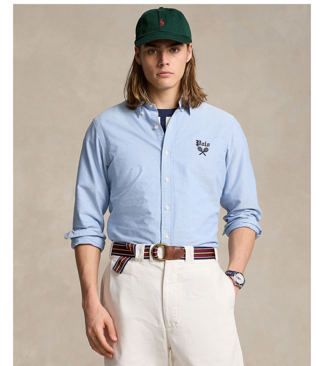 Chemise Oxford brodée P-Wing – Coupe classique