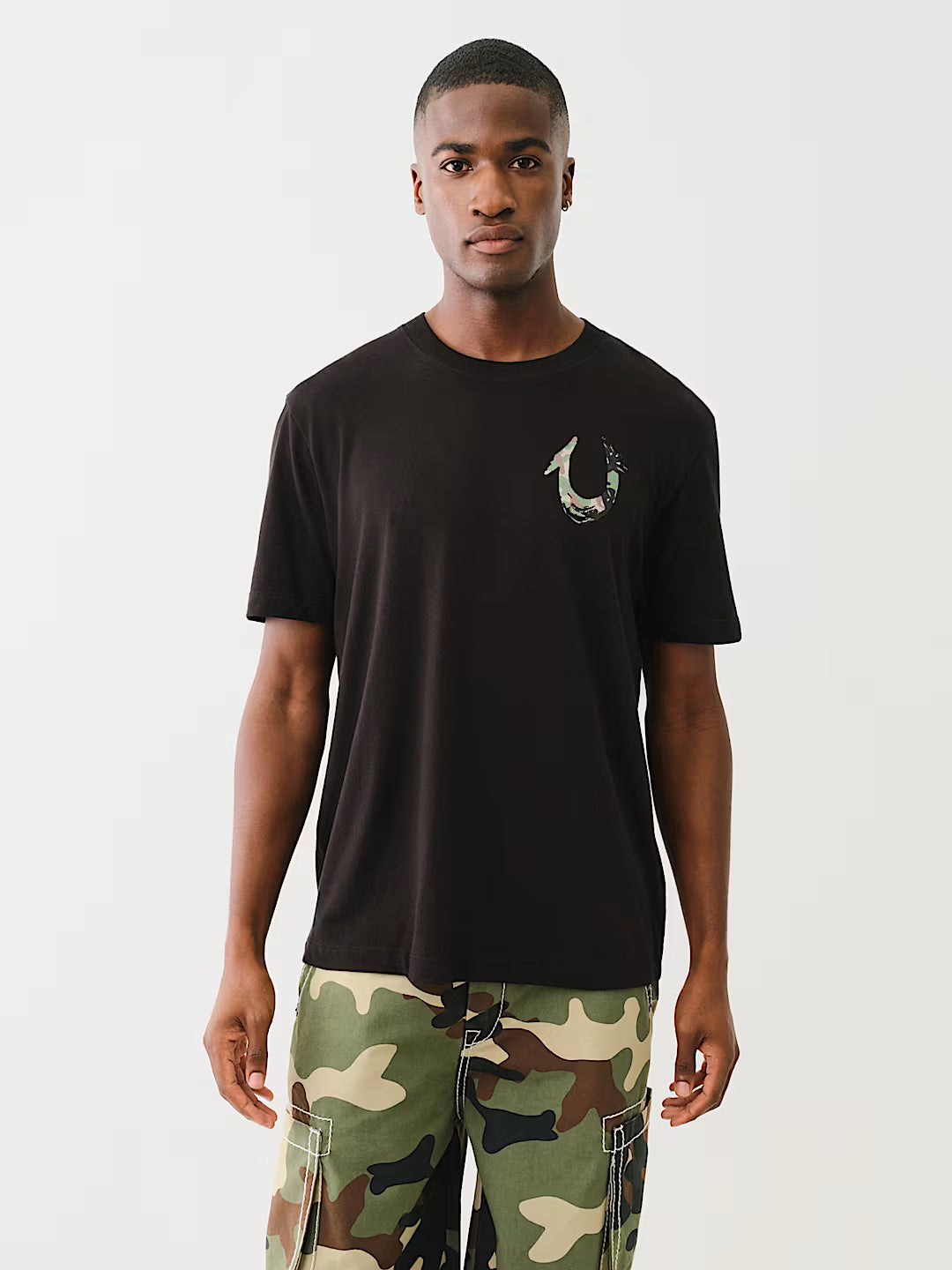 T-shirt fer à cheval camouflage peint