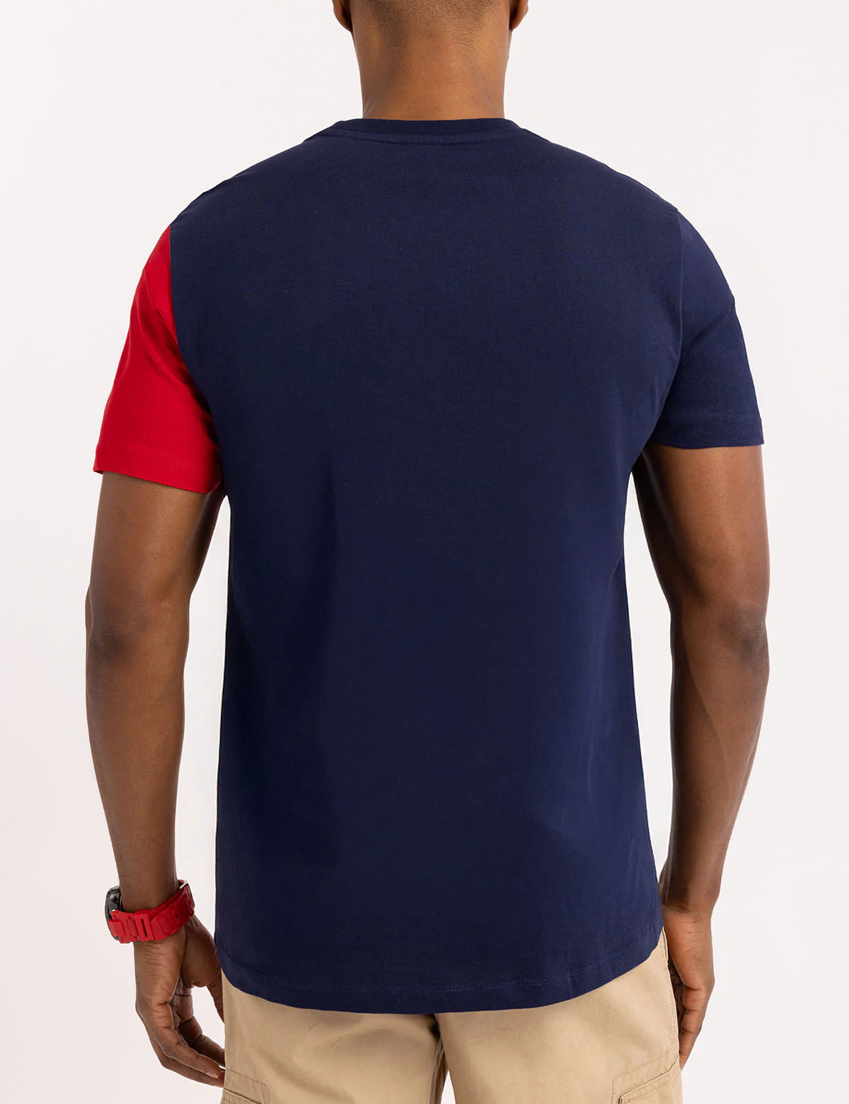 Tee-shirt en jersey à blocs de couleurs USA