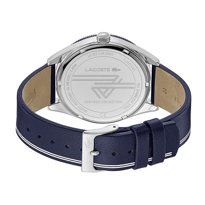 Montre homme Heritage, 42 mm avec bracelet en cuir