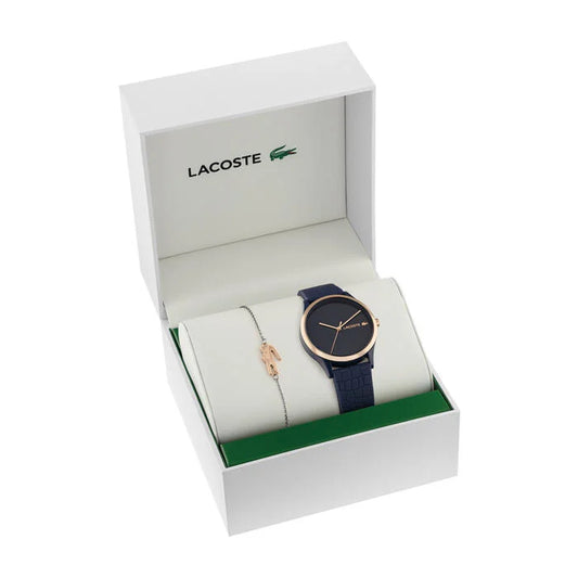 Coffret cadeau montre &amp; bracelet femme Lacoste Crocodelle