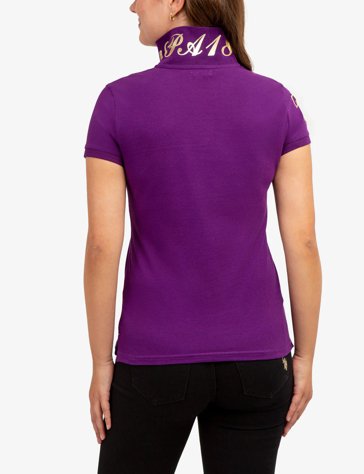 Polo USPA à imprimé métallique