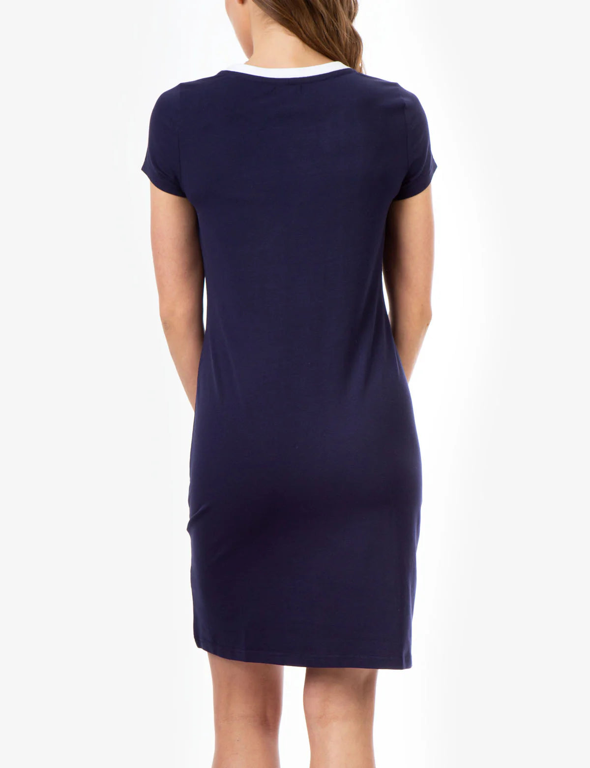 Robe ringer à rayures avec motif drapeau