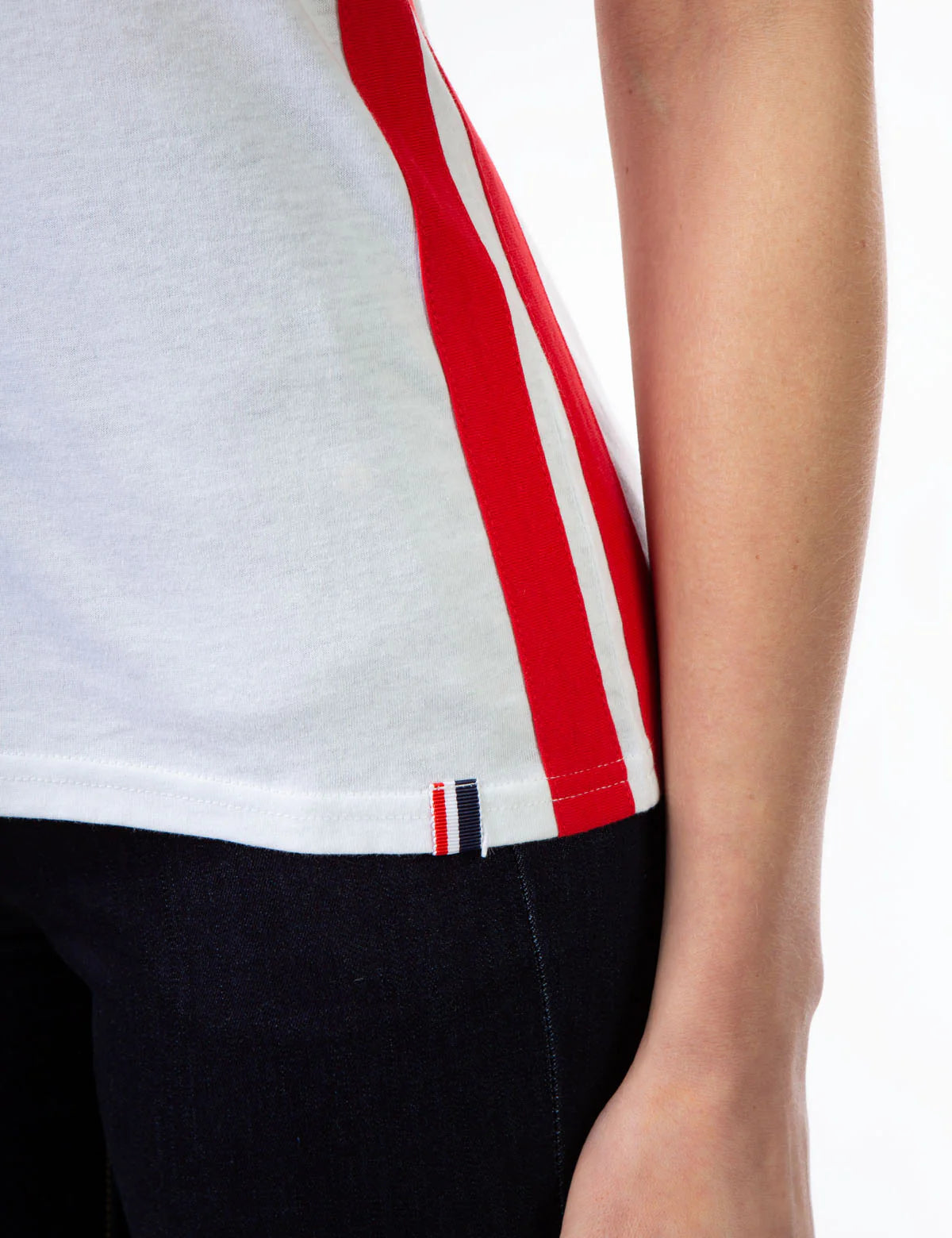 T-shirt col V colorblock