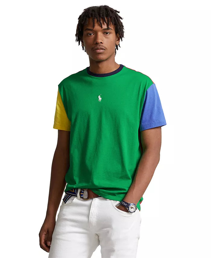 T-shirt en jersey à blocs de couleurs