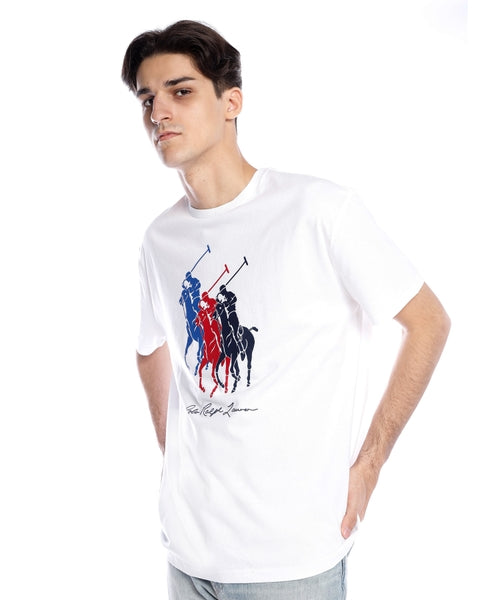 T-shirt à coupe classique avec triple poney