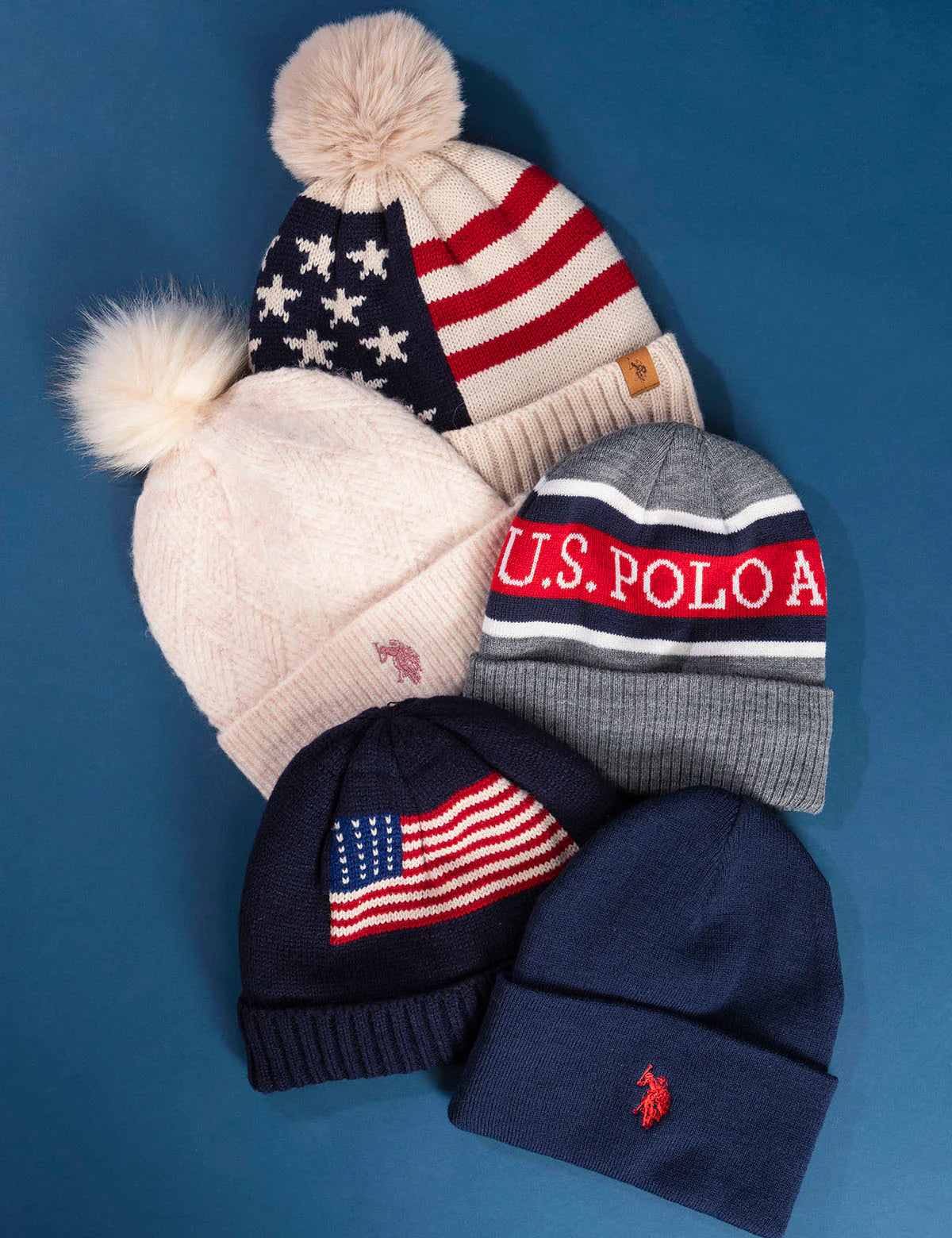 Bonnet Americana doublé en polaire pour femme avec pompon