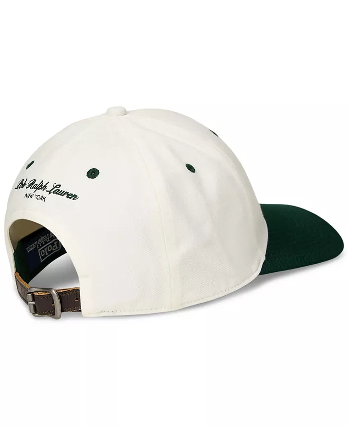 Casquette ball à twill bicolore avec blason pour homme