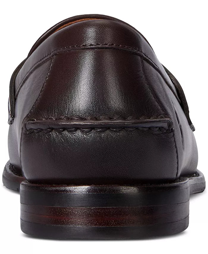 Mocassins Penny Alston pour homme en cuir et laine à carreaux