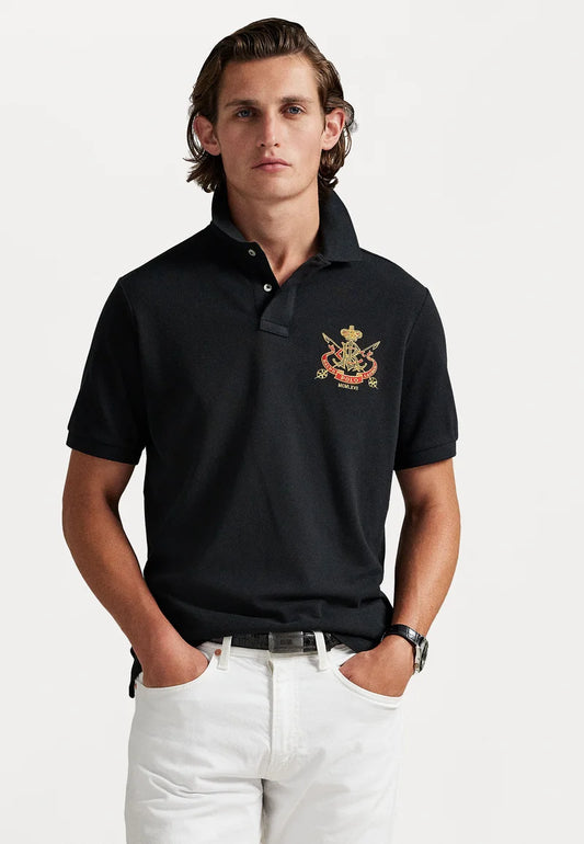 Polo en maille Classic Fit avec écusson