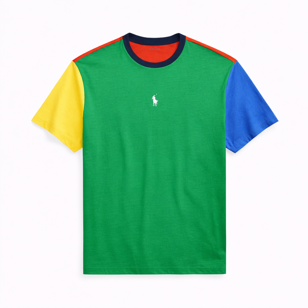T-shirt en jersey à blocs de couleurs