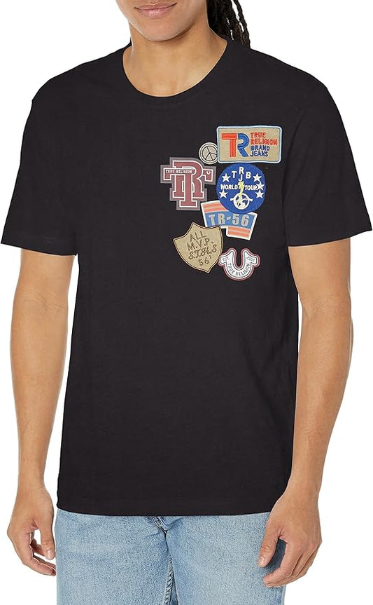 T-shirt blanc pour homme avec écusson universitaire