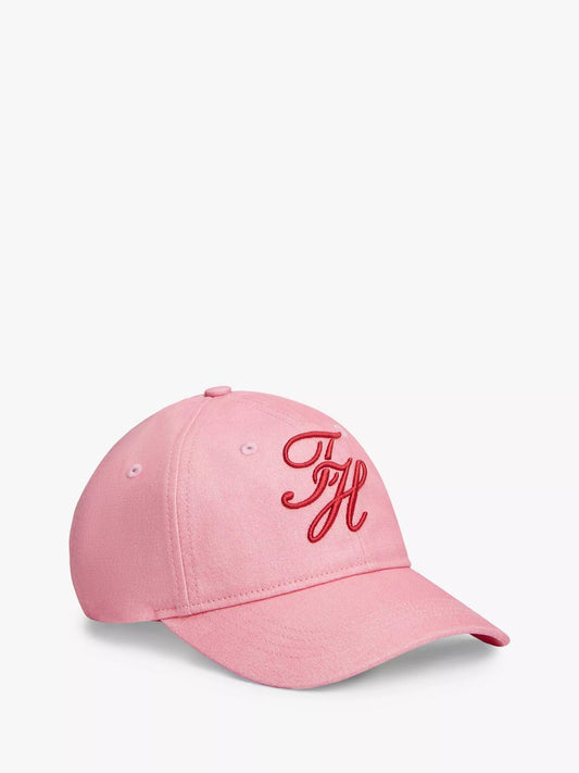 Casquette de baseball rose avec monogramme  logo script brodé