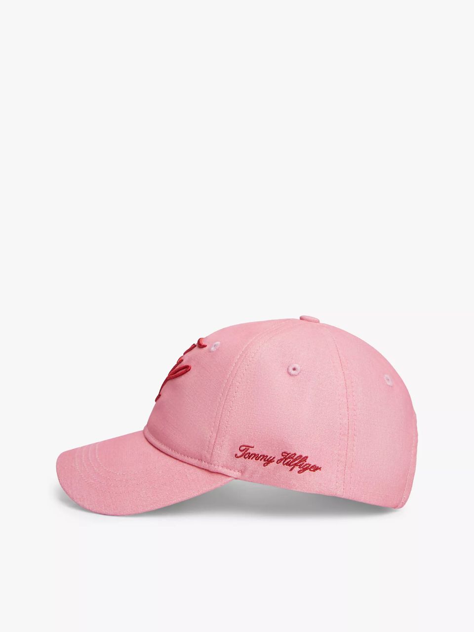 Casquette de baseball rose avec monogramme  logo script brodé