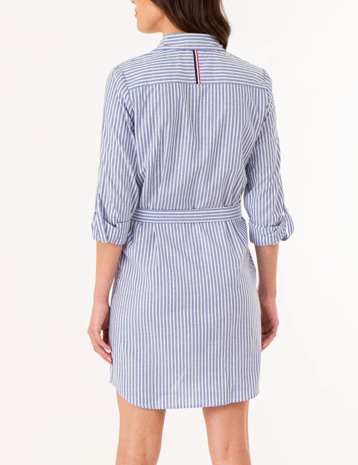 Robe Oxford rayée multicolore avec logo