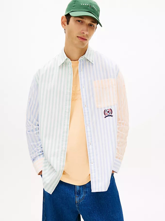 Chemise Oxford à rayures mixtes Tommy Jeans