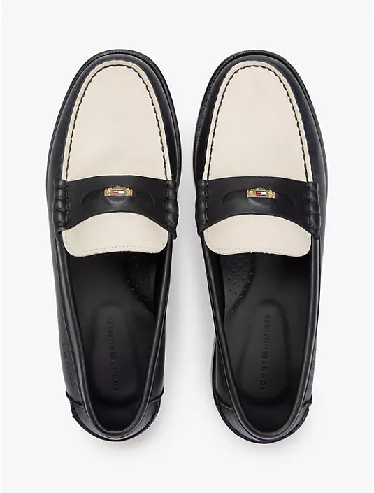 Mocassin Penny en cuir colorblock