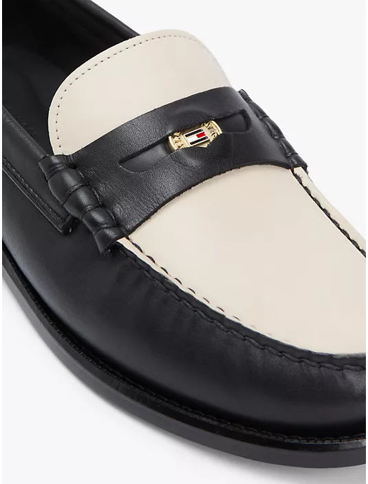 Mocassin Penny en cuir colorblock