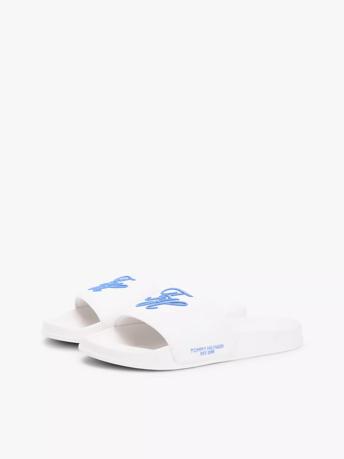 Claquettes de piscine en toile à monogramme script