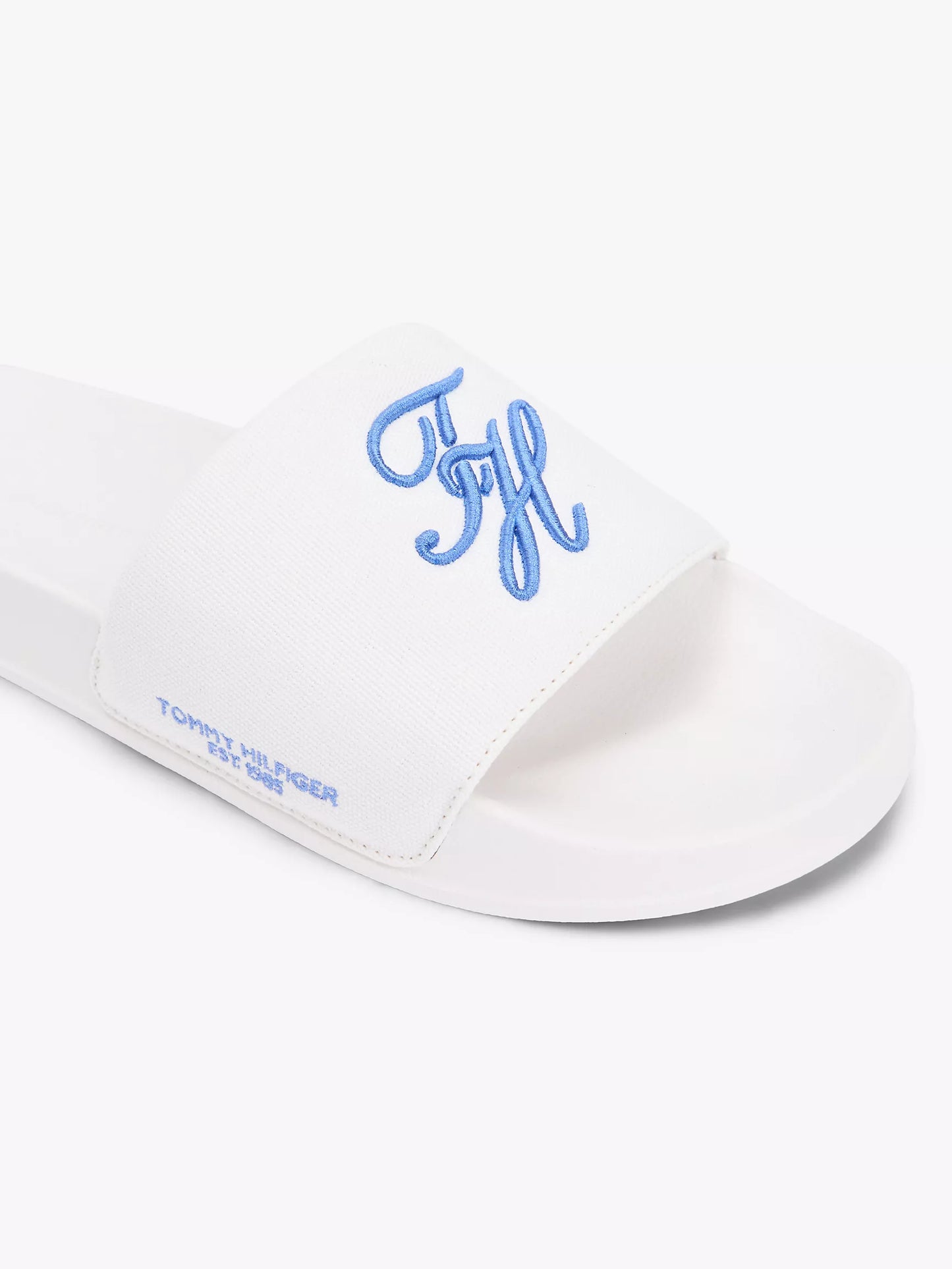 Claquettes de piscine en toile à monogramme script