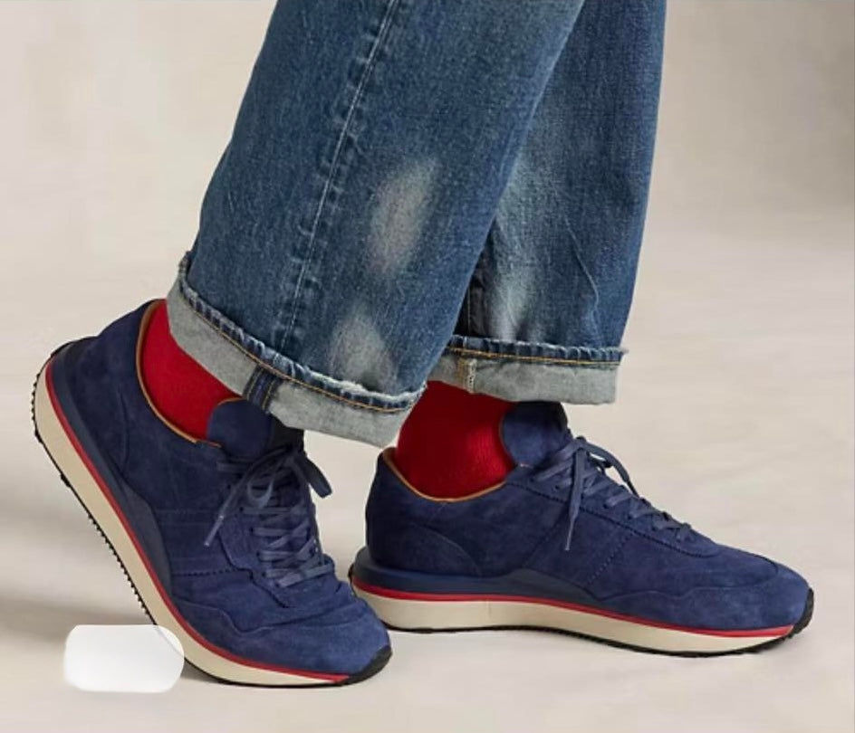 Sneakers Train 89 en daim Navy