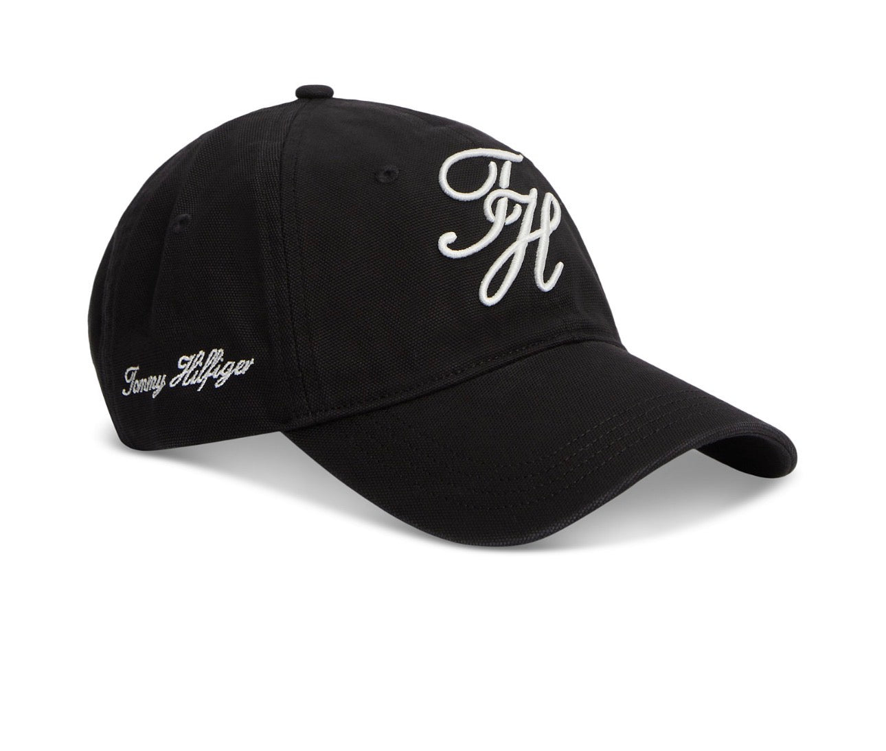 Casquette de baseball noire avec monogramme  logo script brodé