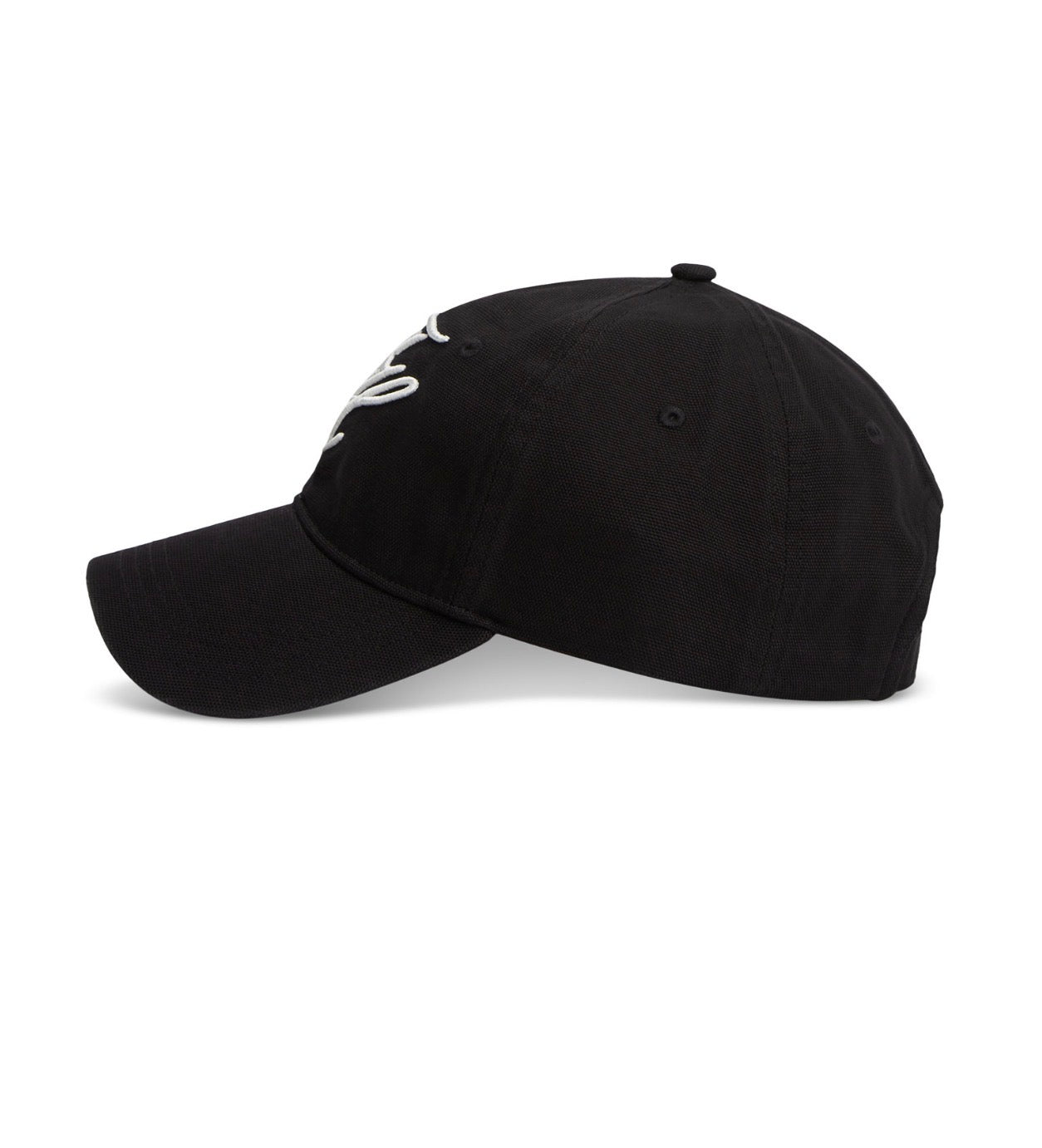 Casquette de baseball noire avec monogramme  logo script brodé