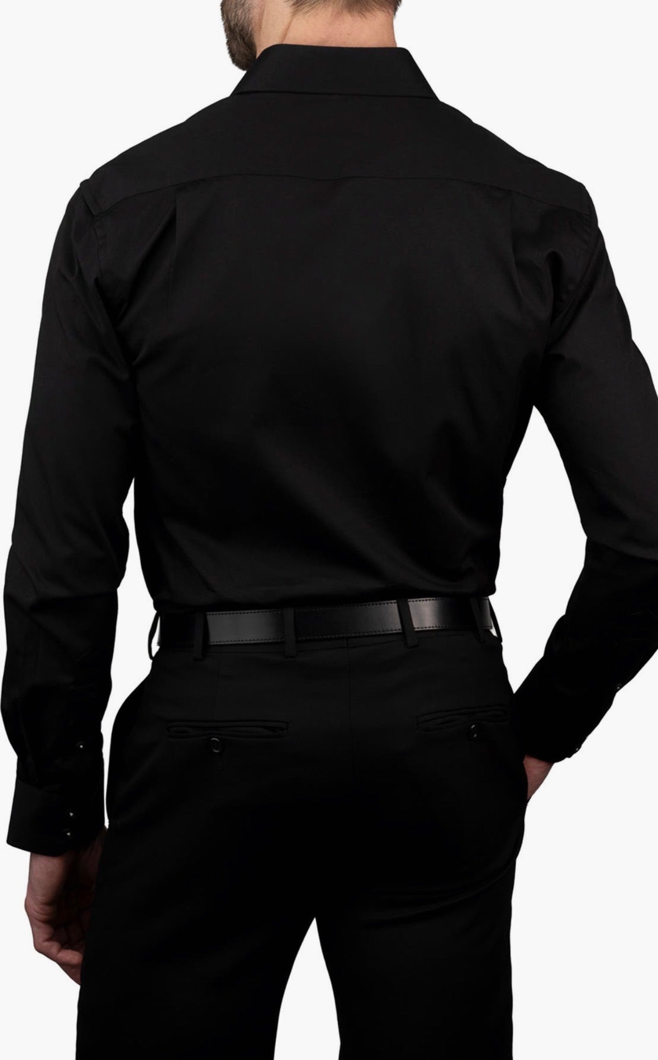 Chemise habillée en coton uni coupe ajustée