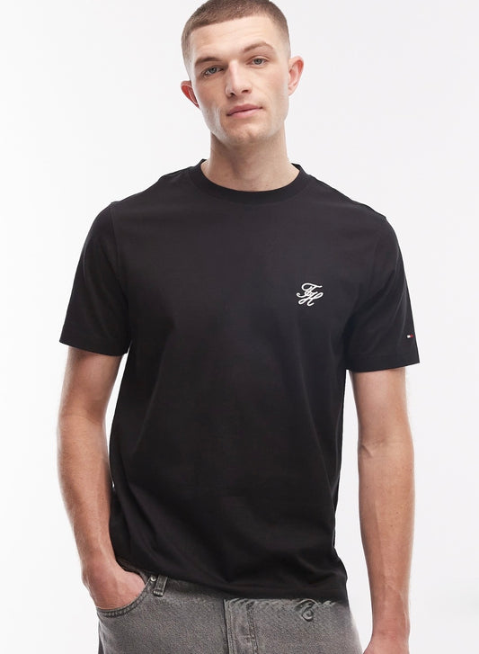 T-shirt à monogramme script brodé