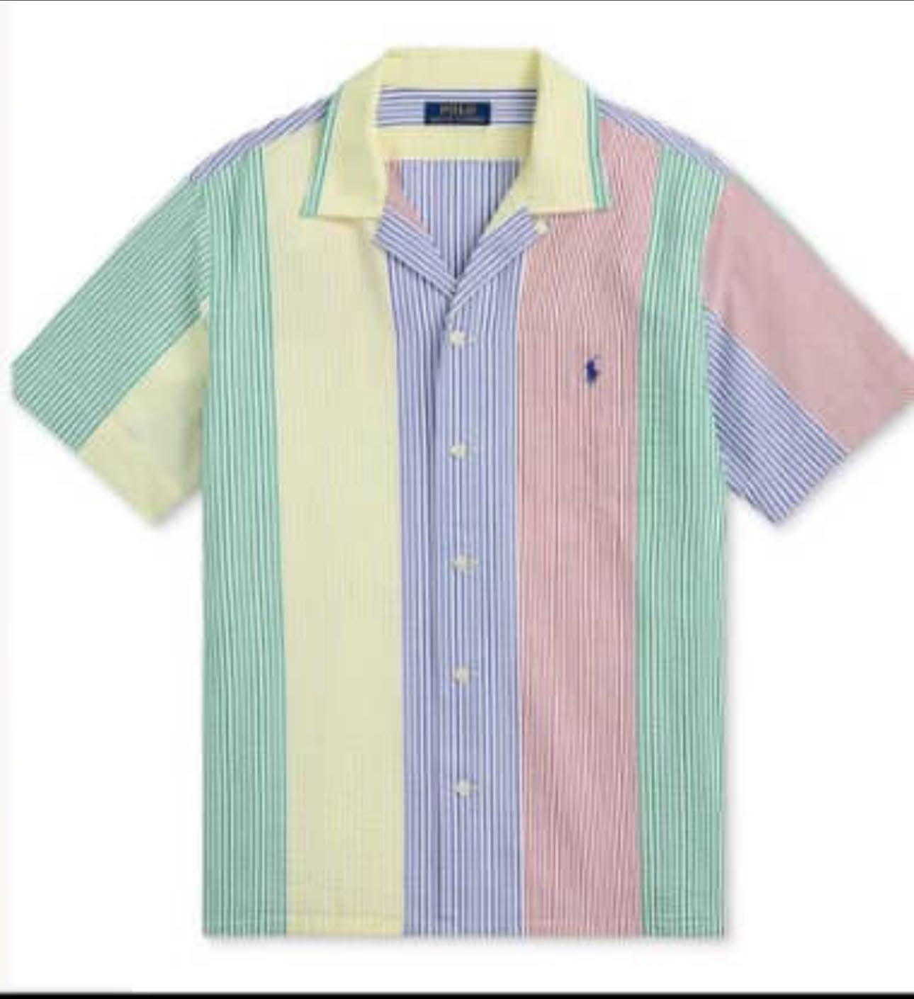 Chemise Seersucker rayée Classic Fit pour homme