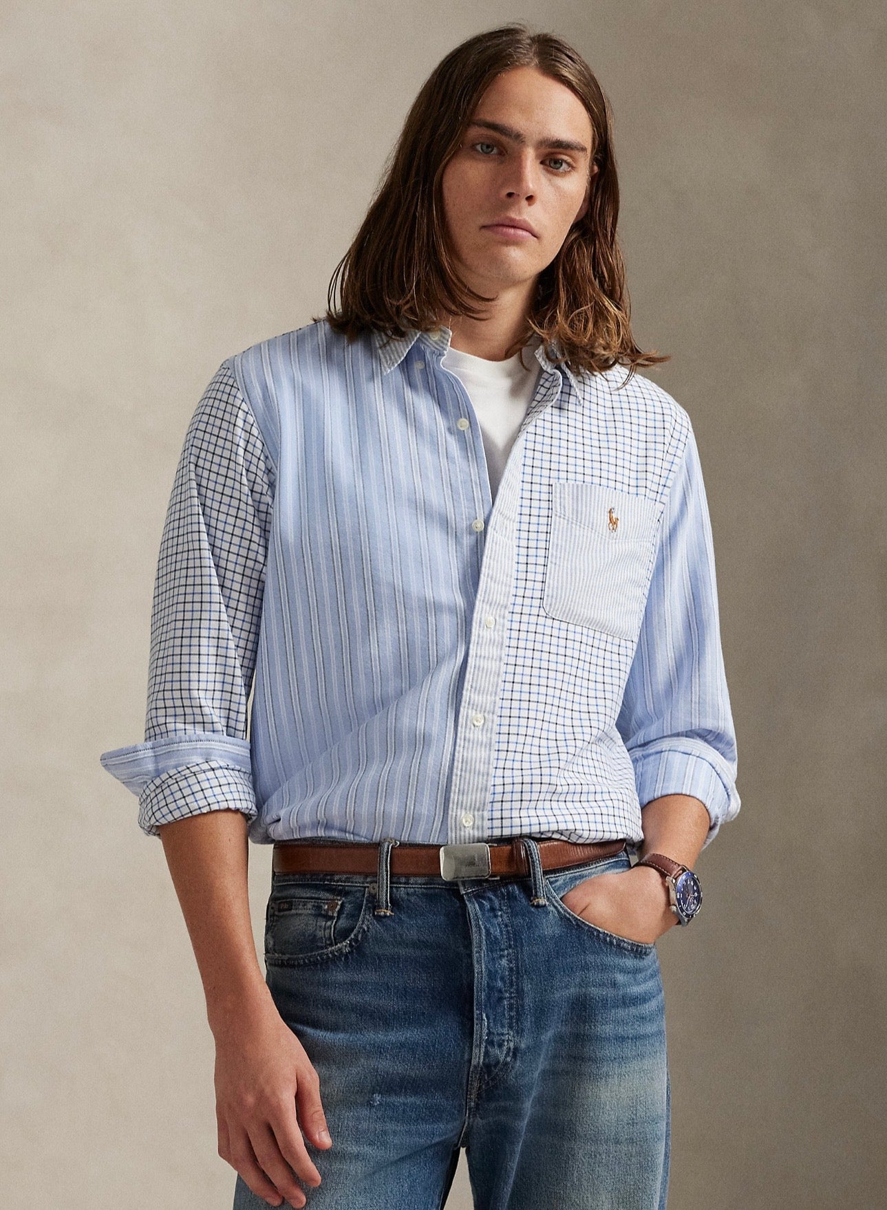 Chemise Oxford Classic Fit à motifs