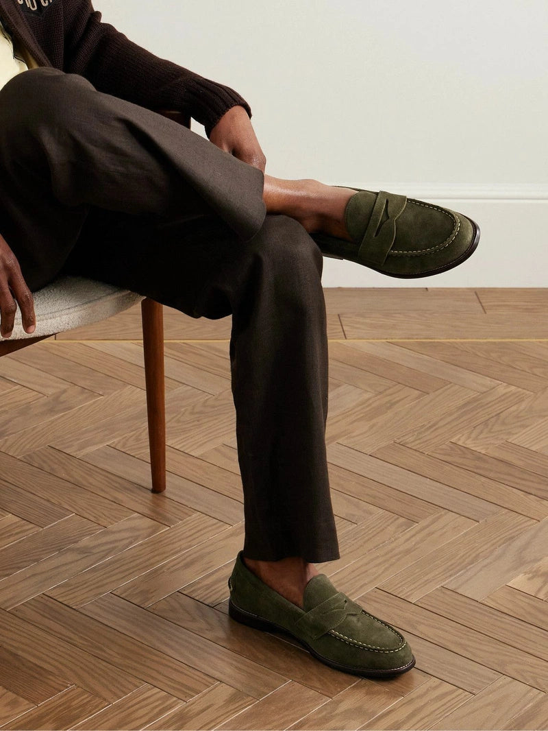 Mocassins Penny Alston en daim vert