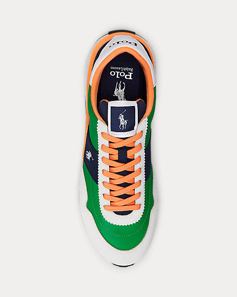 Baskets Train 89 bleu marine, vert et orange