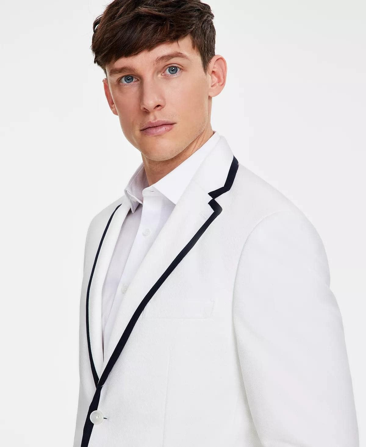Blazer Tommy Hilfiger Homme Coupe Moderne – Noir & Blanc