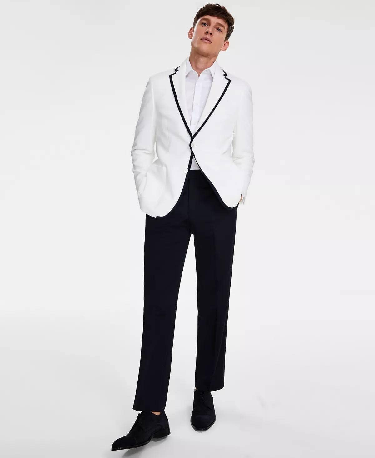 Blazer Tommy Hilfiger Homme Coupe Moderne – Noir & Blanc