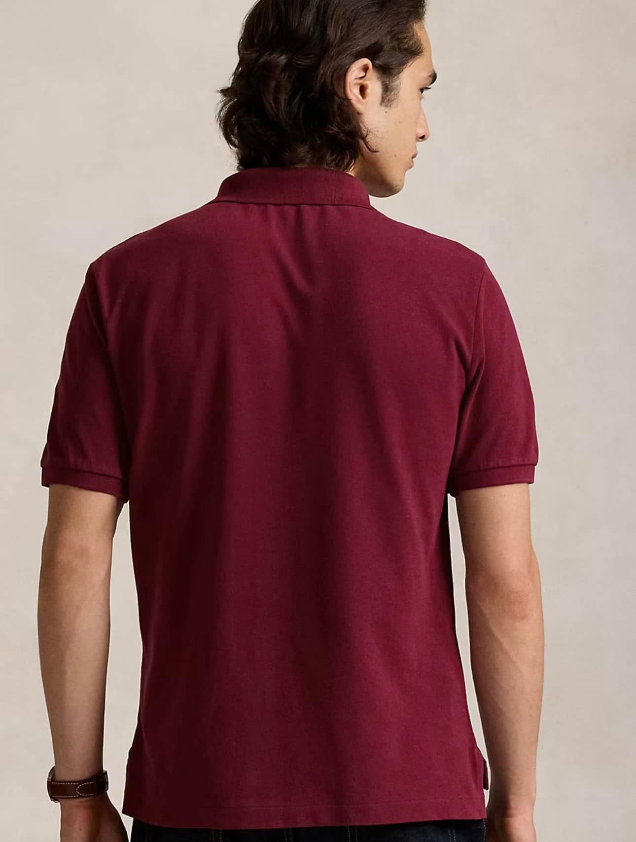Polo homme coupe Custom Slim Fit avec logo Big Pony en cuir
