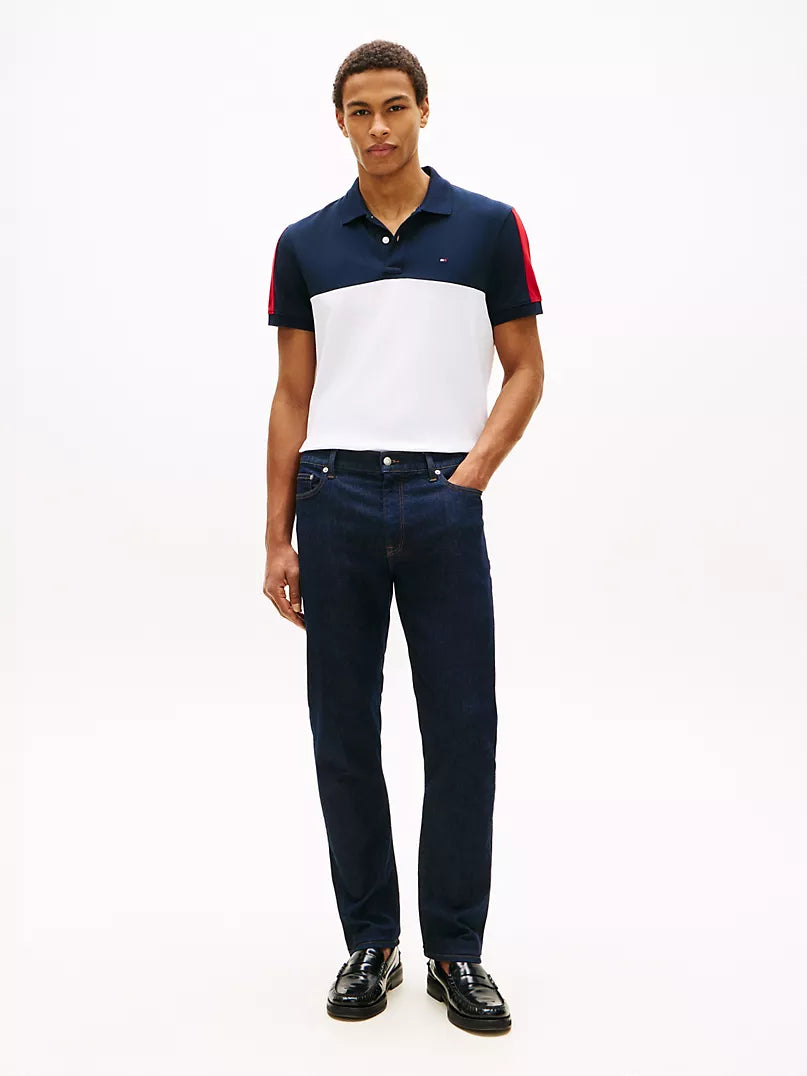 Polo piqué rayé colorblock – Coupe Regular