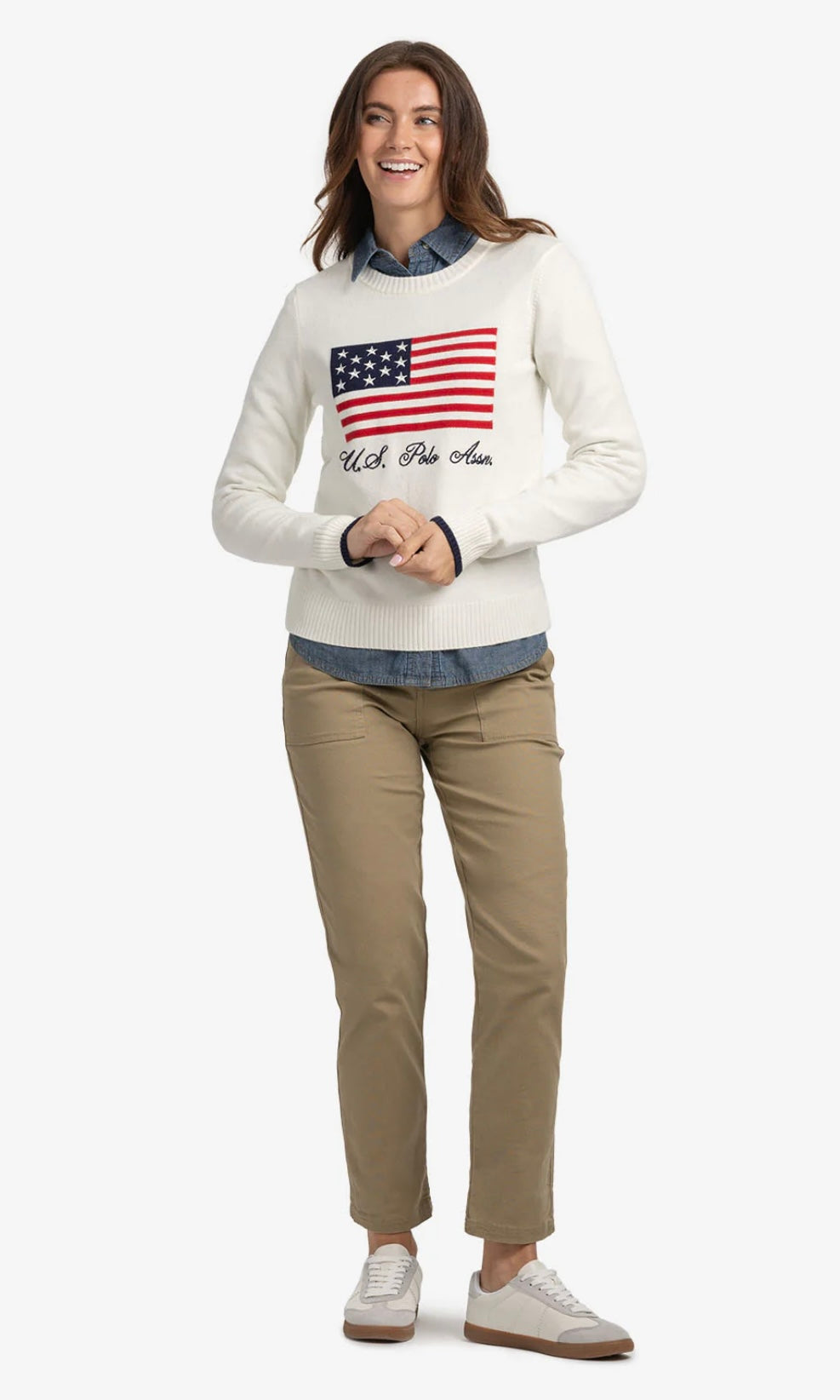 Pull col rond drapeau américain (Copy)