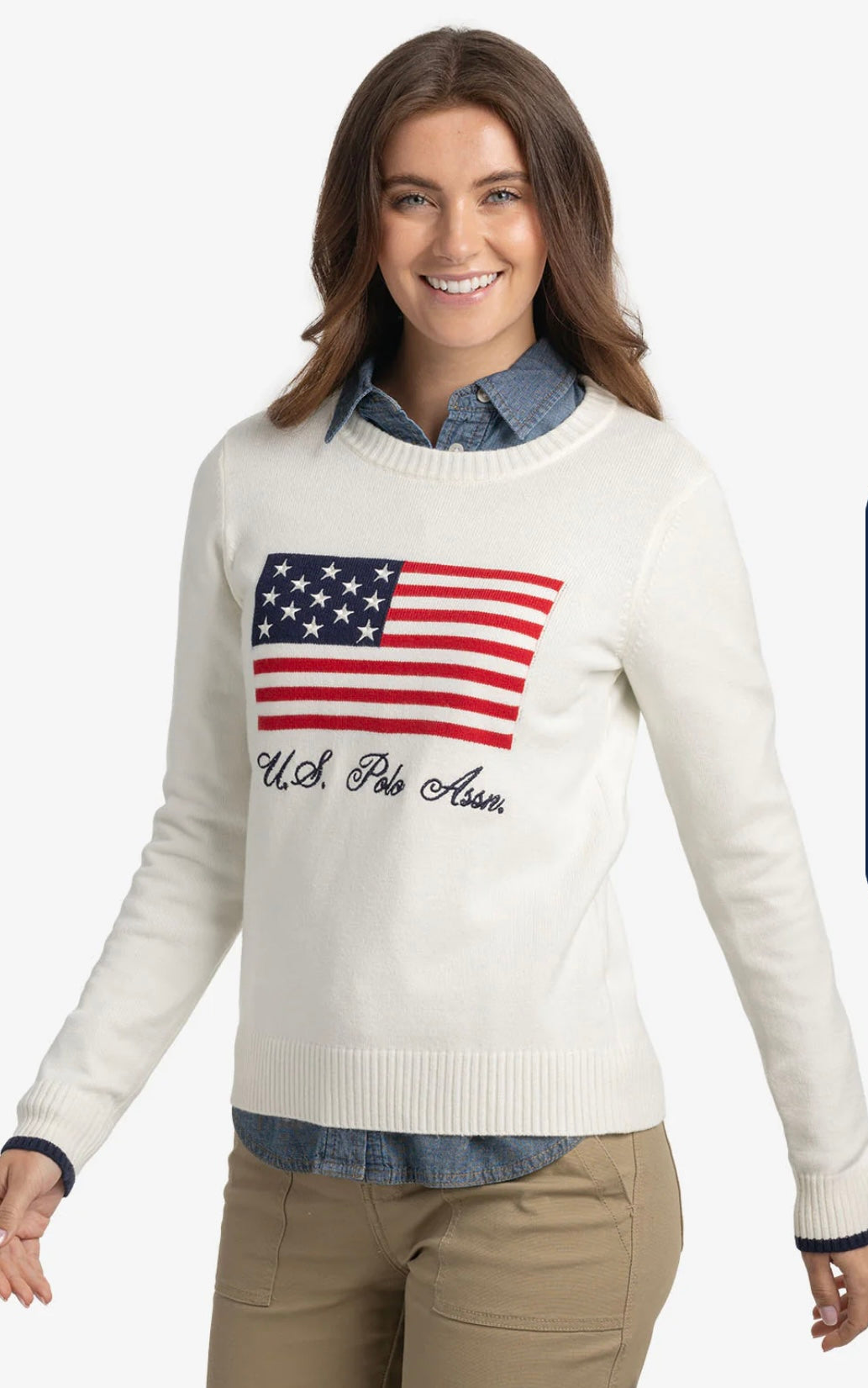 Pull col rond drapeau américain (Copy)