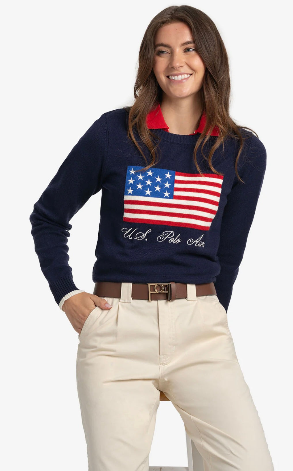 Pull col rond drapeau américain (Copy)