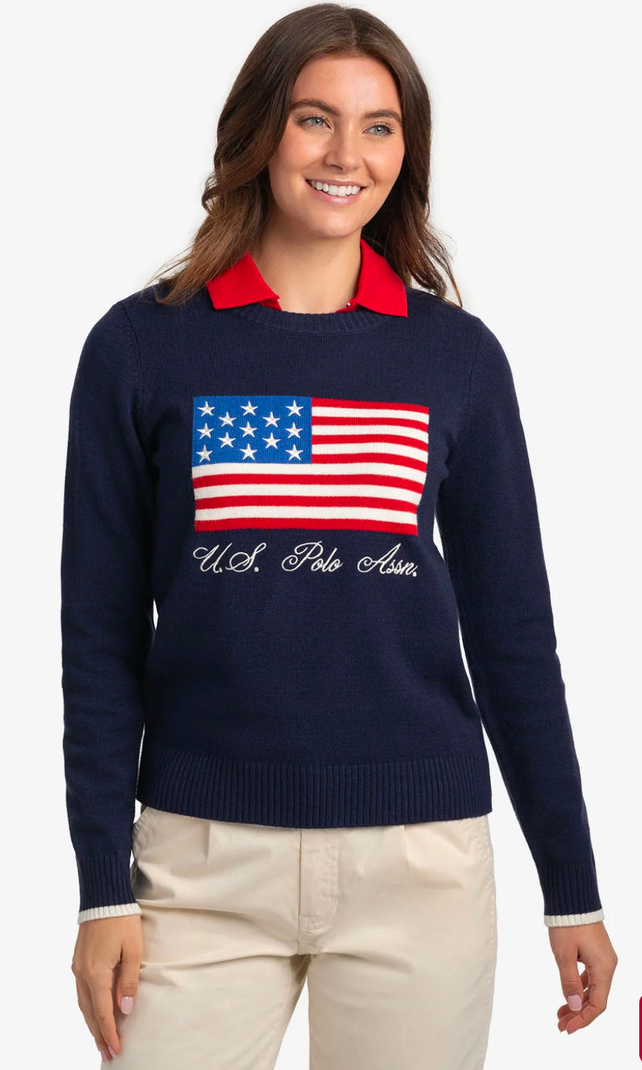 Pull col rond drapeau américain (Copy)