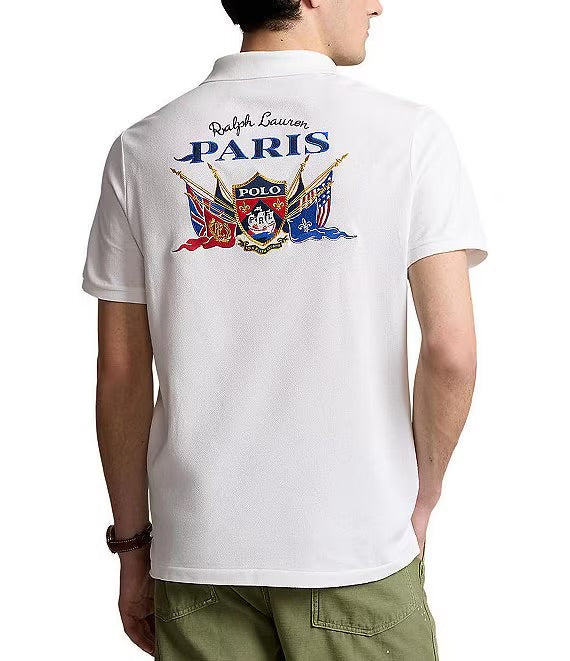 Polo en maille brodé « Paris »