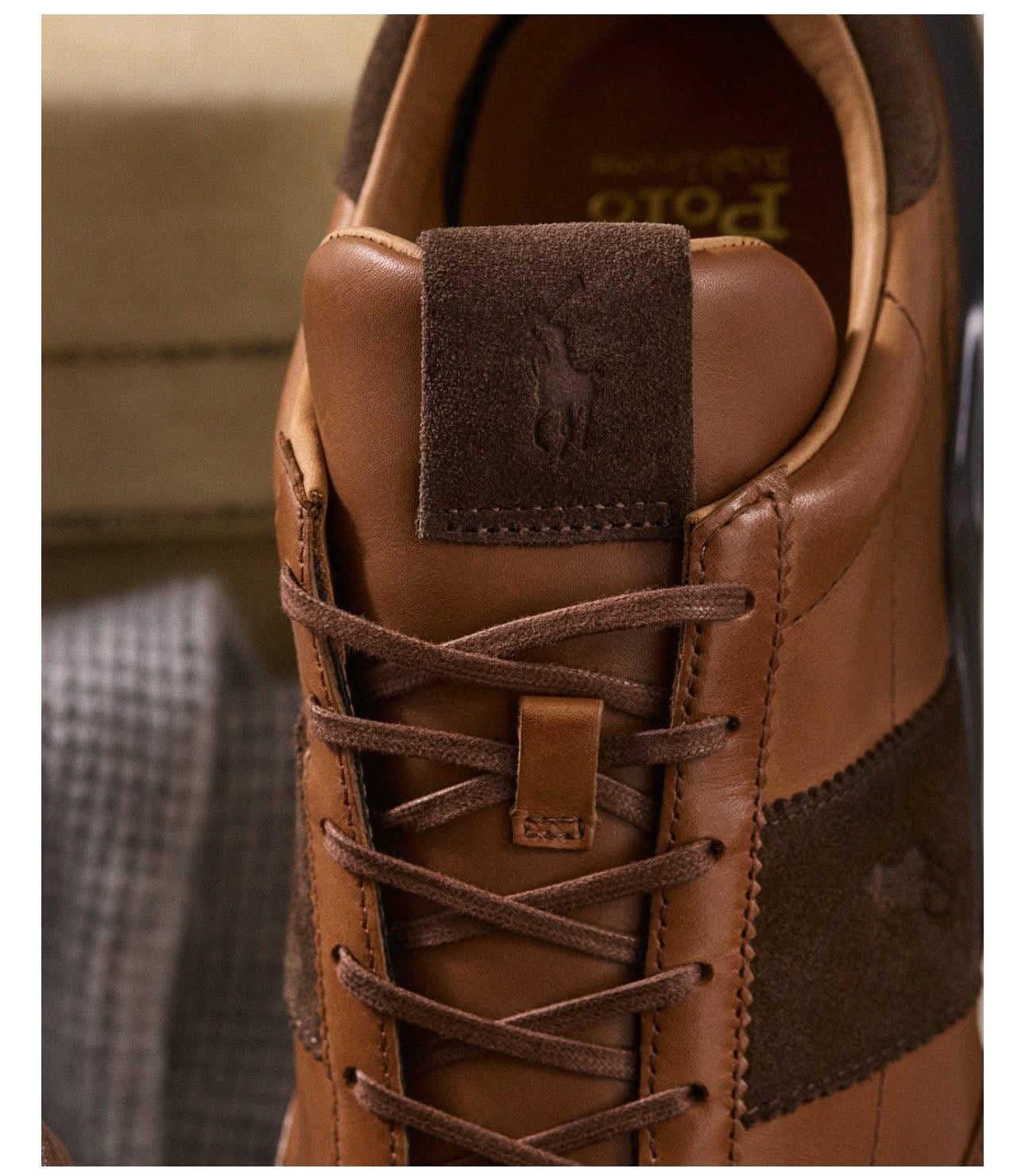 Baskets homme Train 89 cuir marron – Style urbain (Précommande)