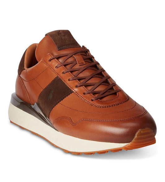 Baskets homme Train 89 cuir marron – Style urbain (Précommande)