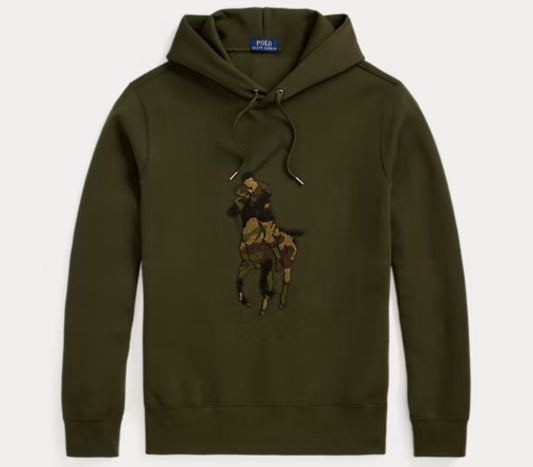 Sweat  à  capuche Big Pony Camouflage – Maille Double