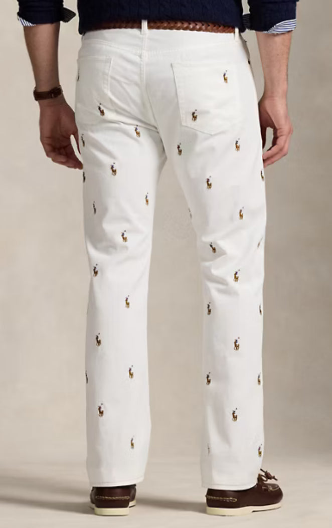 Jean Sullivan Slim Fit à Pony multicolore Blanc